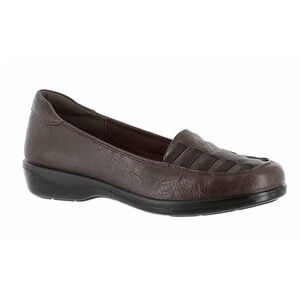 Easy Street Women's Genesis Flat, Brown Burnish, Size 7.5 Narrow